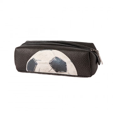 Toiletry Bag | Vintage Soccer Ball | Black | Mini